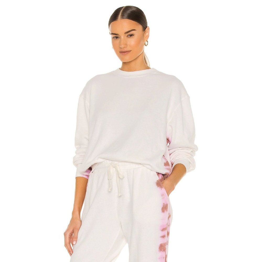 STRUT-THIS Jones Sweatshirt Oversized Pullover Sweater Crewneck White Relaxed S